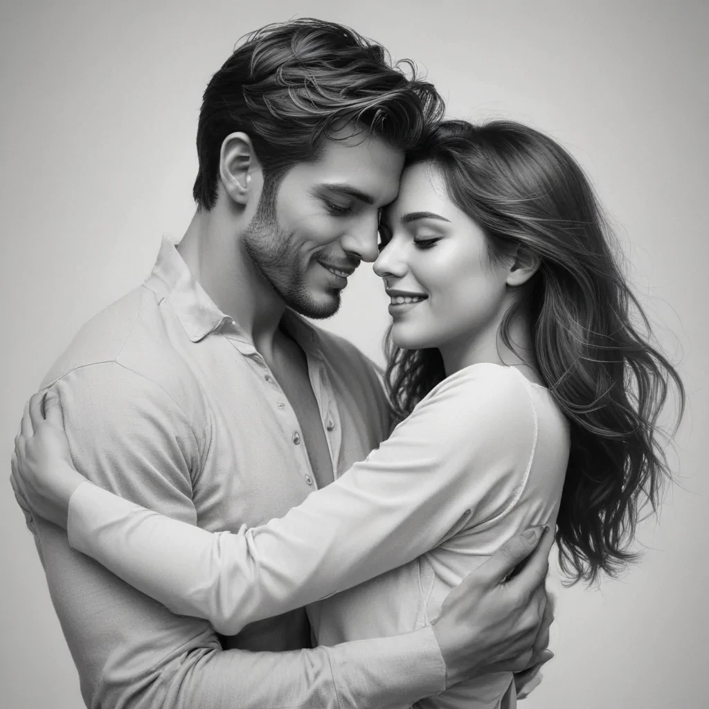 couple drawing poses