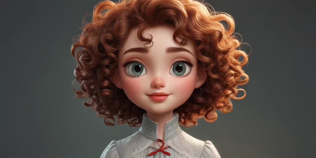 cartoon characters with curly hair