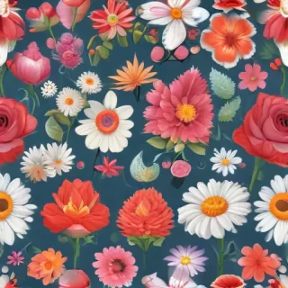 cartoon flowers transparent background