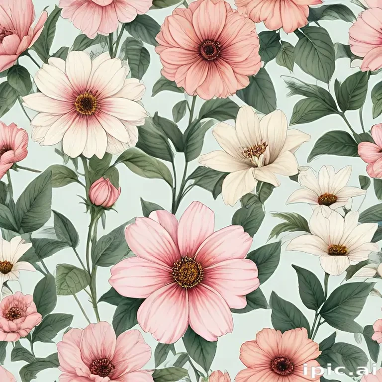 flower aesthetic drawings
