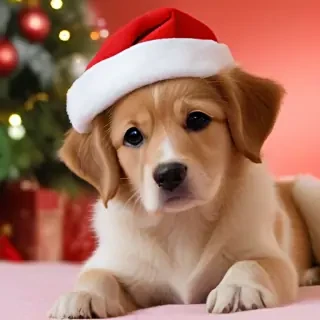 christmas dog wallpaper