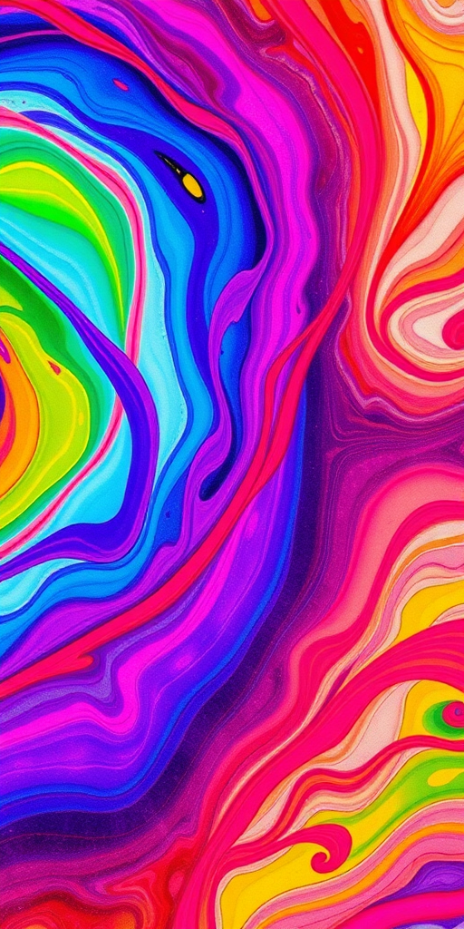 a vibrant abstract pattern featuring colorful swirling shapes and translucent textures, photographed with a Canon EOS R5, 50mm lens, f/1.8 aperture, ISO 100, 1/200s shutter speed, in a soft focus style to enhance depth and richness of colors