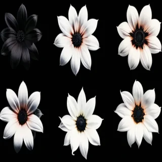 black flower aesthetic