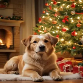christmas wallpaper dog