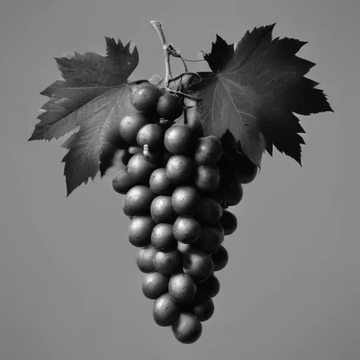 grapes clipart black and white