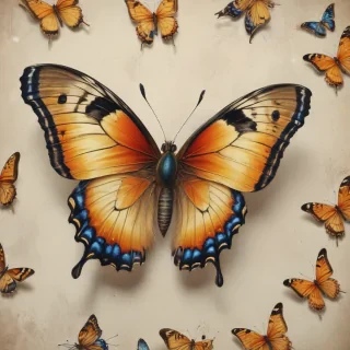 drawing butterflies