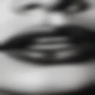 lips clipart black and white