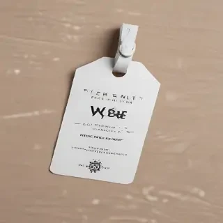 clothing tag mockup