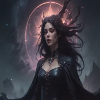 beautiful dark witch fantasy art