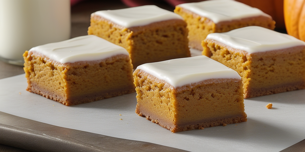 pumpkin bars made with cake mix