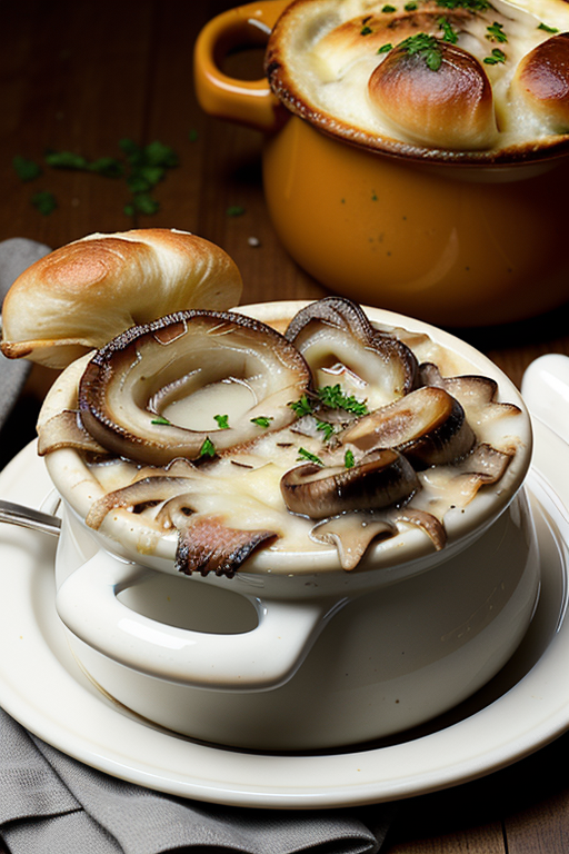 french onion soup with mushrooms