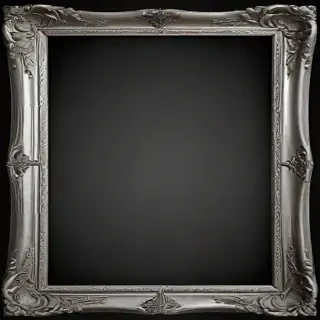 silver picture frame png