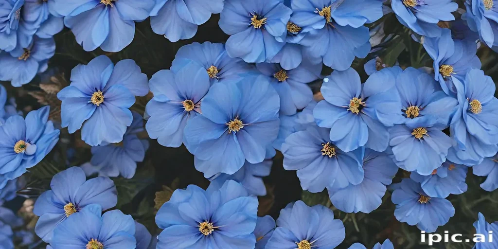 blue flowers aesthetic