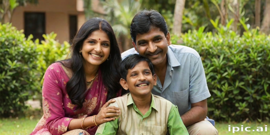 happy indian family