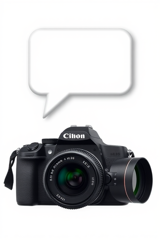 Create a speech bubble icon with a subtle drop shadow and soft edges, using a high-resolution DSLR camera with a 50mm lens, aperture set to f/2.8, ISO 100, and a clean white background for enhanced contrast.