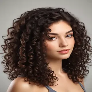 curly hair png