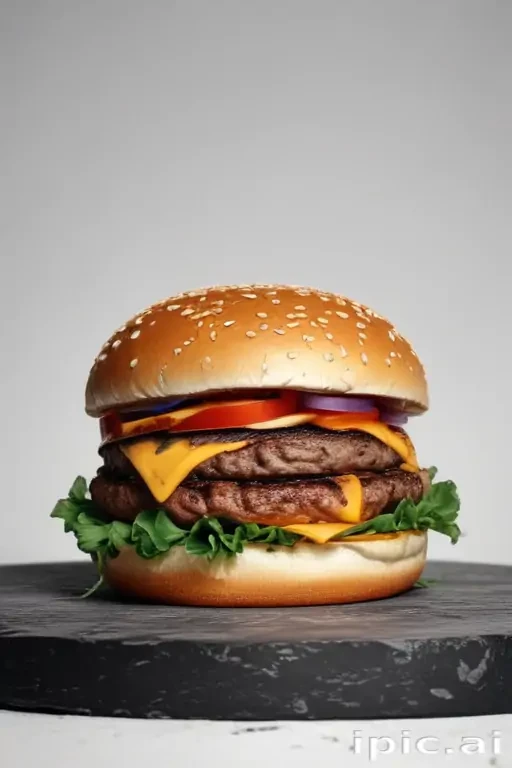 burger clipart black and white