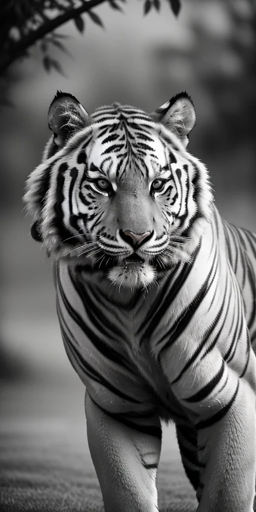 tiger black and white