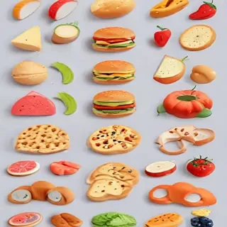 animated food