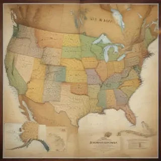 usa map with states