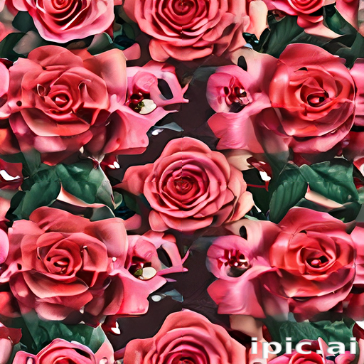 Vibrant Floral Pattern Featuring Lush Roses and Delicate Orchids in Bloom