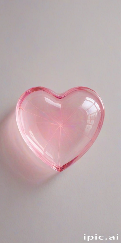 transparent pink heart