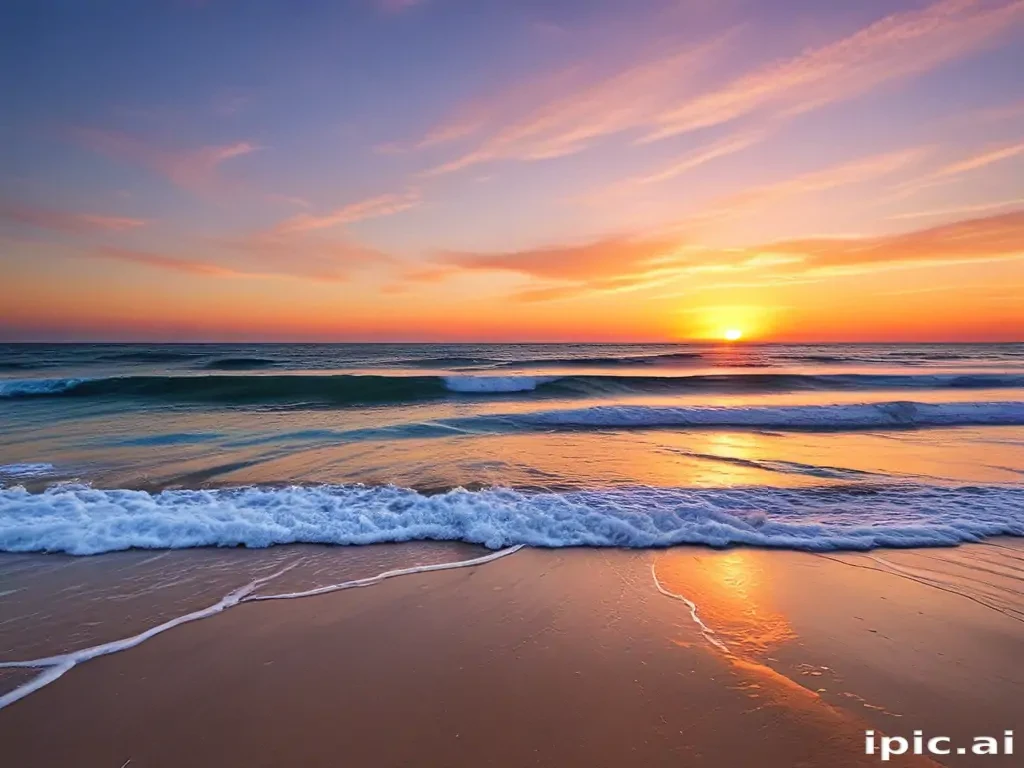 beach background sunset