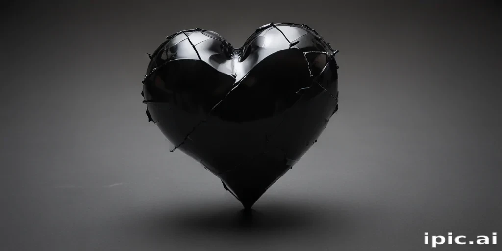 broken black heart