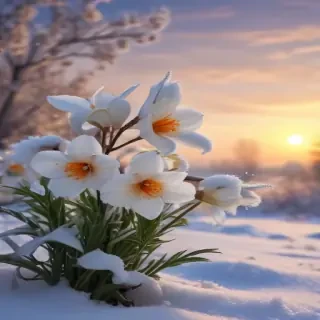 winter flower wallpaper background