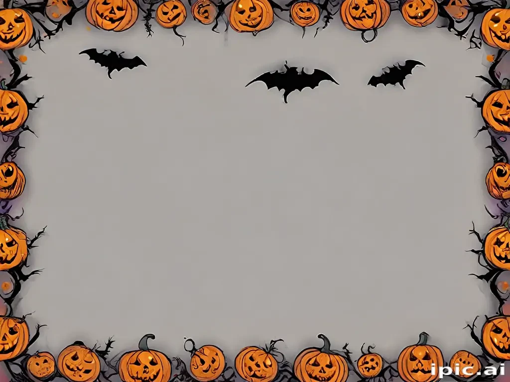 halloween border transparent