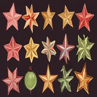 christmas stars clipart