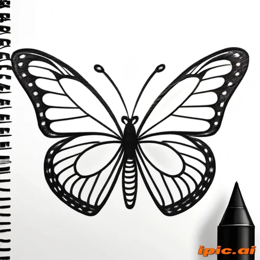 butterfly drawing outline