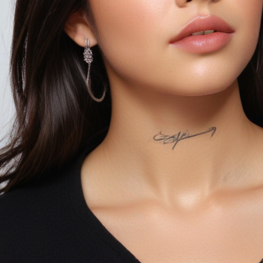 selena gomez tattoo on neck