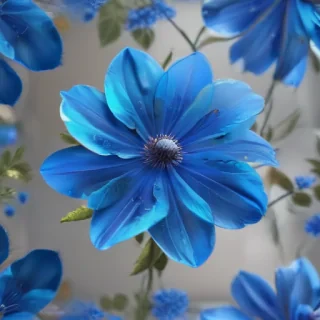 blue flower transparent
