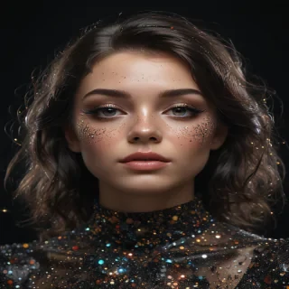 glitter on black background