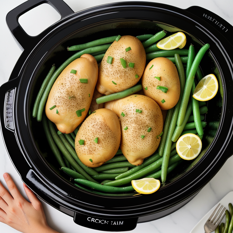crock pot chicken potatoes and green beans