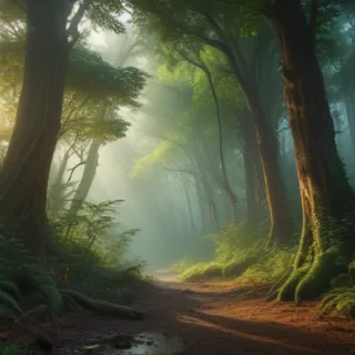 beautiful magical forest background