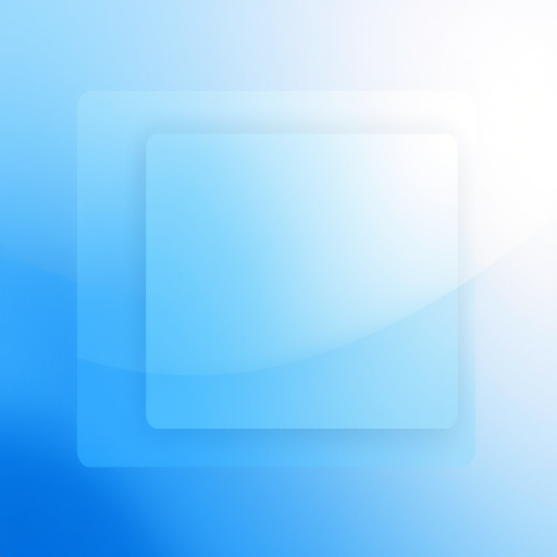 Create an abstract digital background featuring soft blue gradients with layered rectangular shapes resembling a window interface, using a Canon EOS R5 camera, f/2.8 aperture, 1/60s shutter speed, ISO 100, in a wide-angle view with a high dynamic range for enhanced clarity.