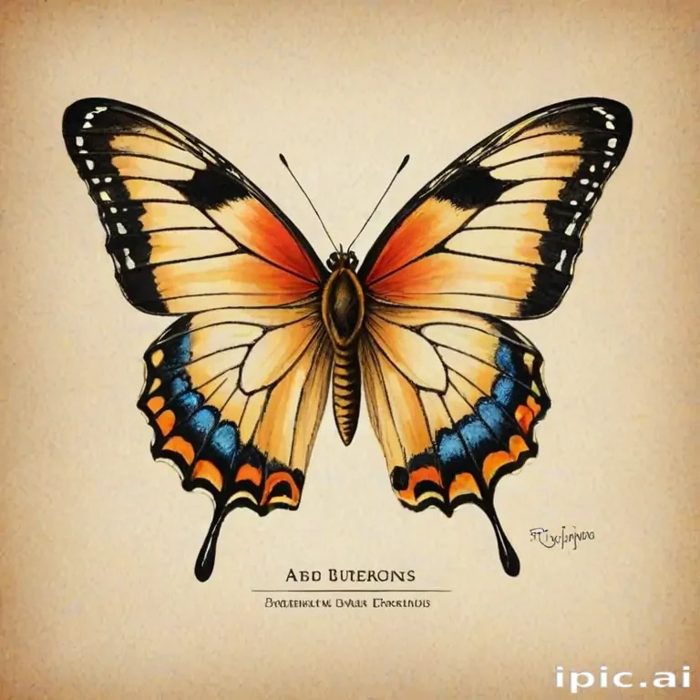 pictures of drawings of butterflies
