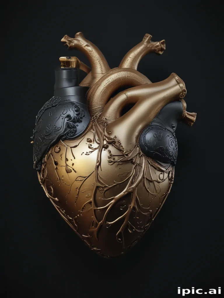 heart with black background