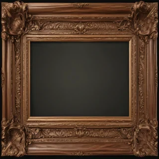 wooden picture frame png