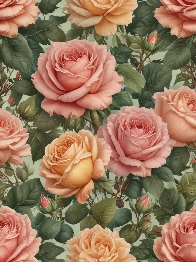 vintage rose illustration