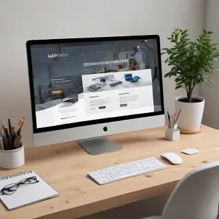 computer website mockup
