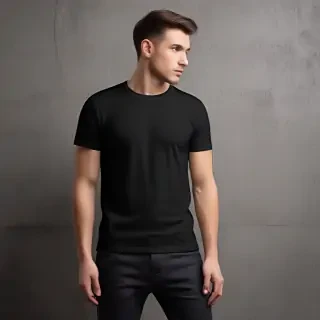 black tee shirt mockup