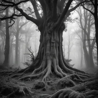 forest clipart black and white