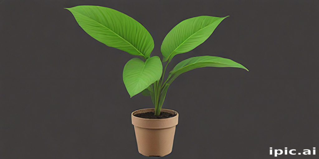 Vibrant Green Indoor Plant Growing in a Simple Brown Pot Container.