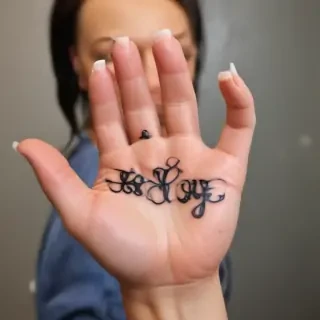 i love you sign language tattoo