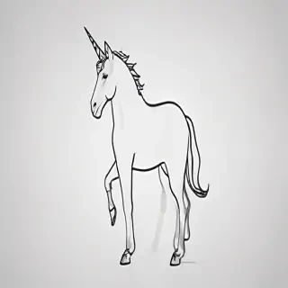 unicorn outline