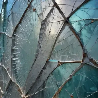cracked glass transparent