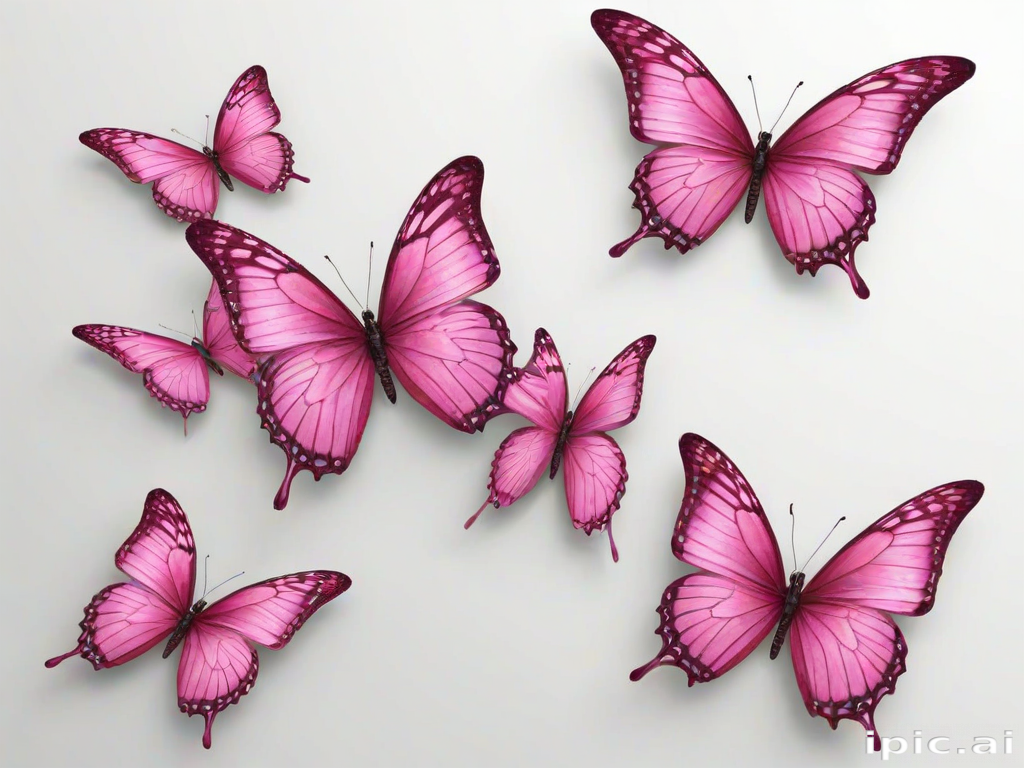 pink butterflies png